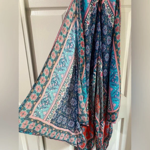 Tolani Bohemian Maxi Dress with Geometric Patterns Size XS - Picture 6 of 11